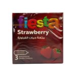 فييستا فراولة - عازل طبي محبب بنكهة الفراولة - علبة من 24 قطعة -- Fiesta Strawberry - Dotted strawberry flavored Condoms - Box of 24 packs